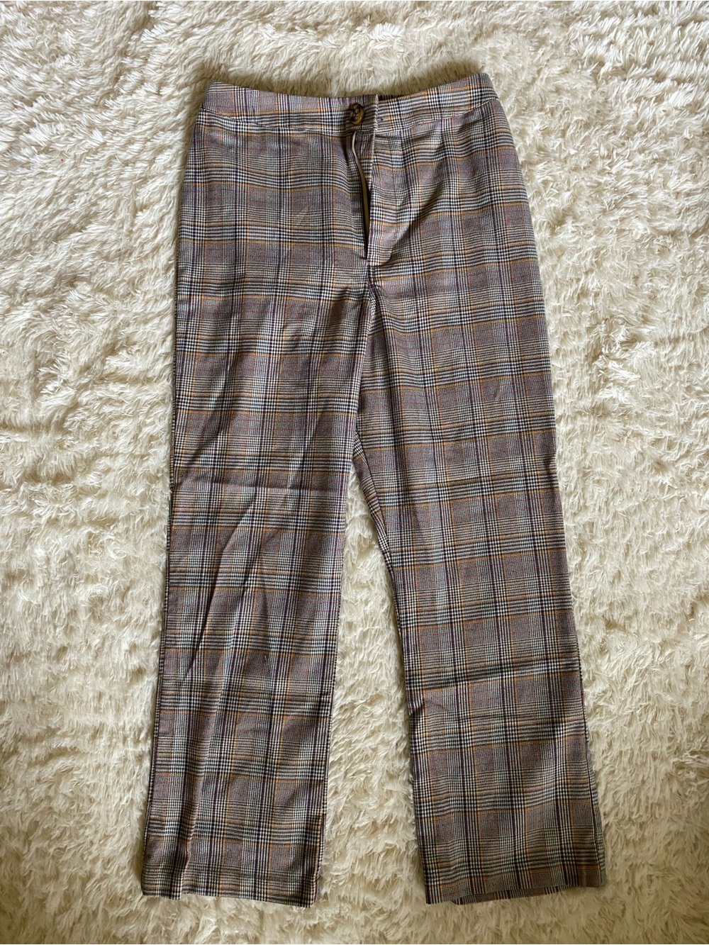 Classic Plaid Women’s Dress Pants - Taupe Plaid